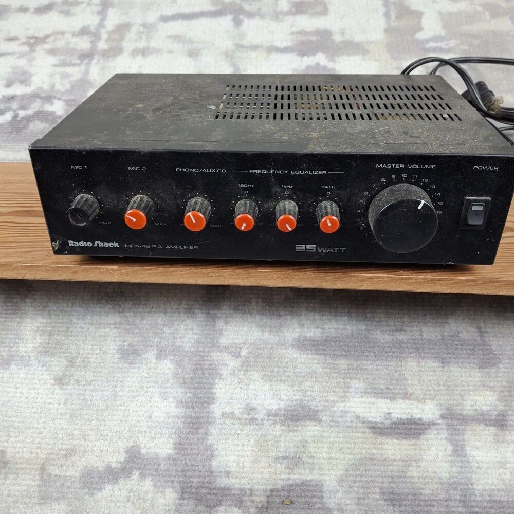 Vintage RadioShack MPA-46 PA Amplifier 20 Watt 32-2041 Audio Mixer Test Target